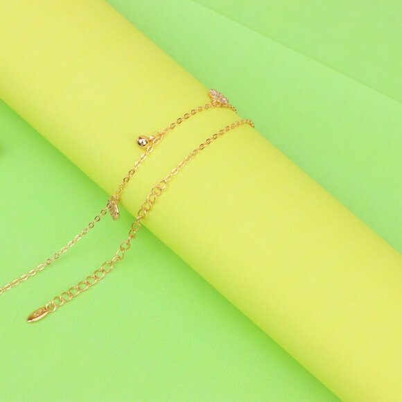 "Rose Gold Anklet with Sparkling Charm – XPAL1178 - Picture 7 of 12